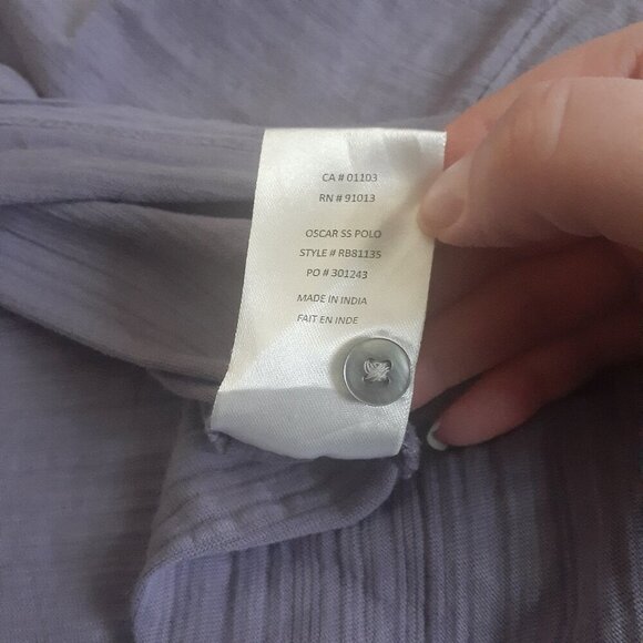 Robert Barakett Men's XL Purple Cotton Oscar Polo Shirt - Picture 7 of 10